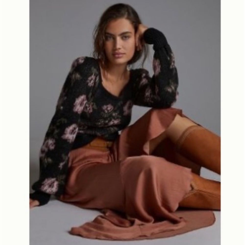 Anthropologie square neck sweater